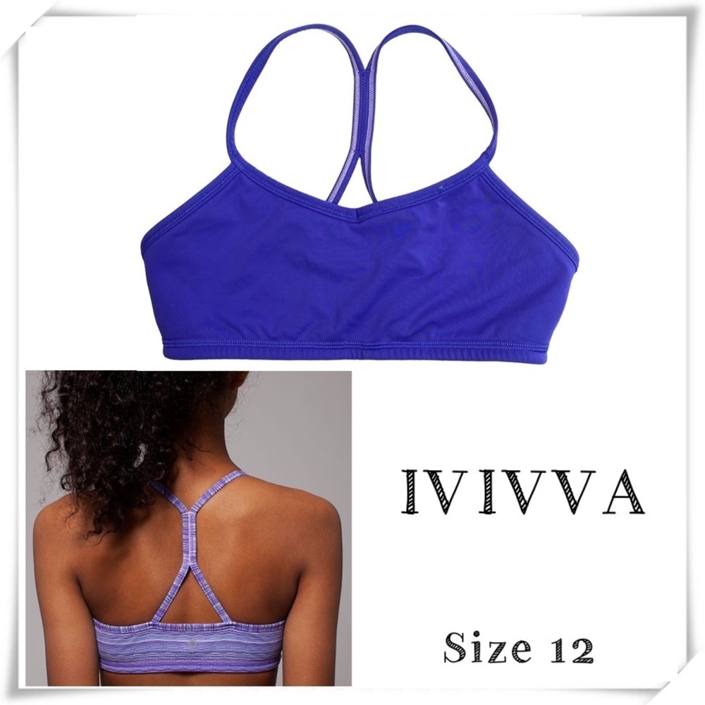 IVIVVA Drill Sports Bra Athletic Bra in Purple Size 12 Kids
